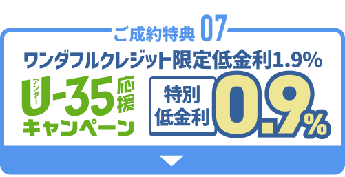 07 ワンダフルクレジット限定低金利 U-35キャンペーン