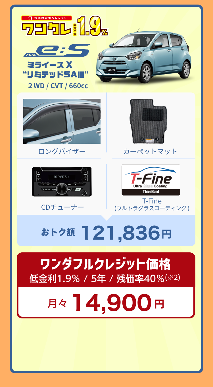 ミライース XリミテッドSAⅢ